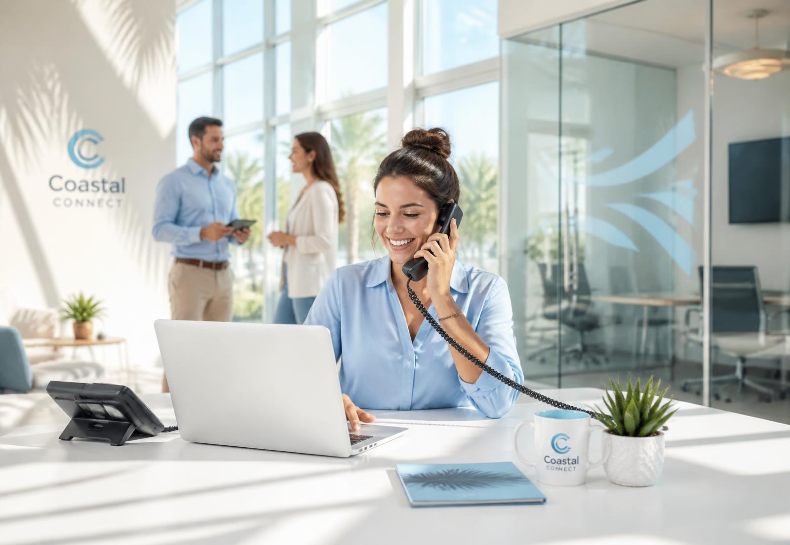 ClickTel support team member on the phone